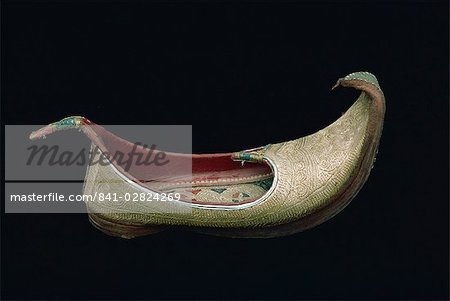 Close-up of khusa (man's shoe), worn on festive occasions by Gujjar tribes, Pakistan, Asia