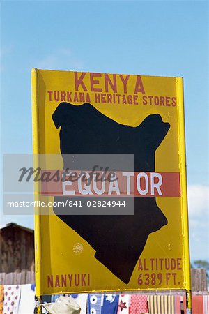 Equator sign, Kenya, East Africa, Africa