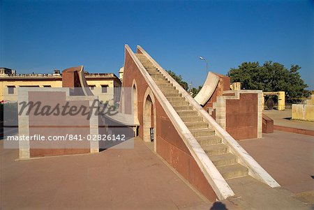 The Jantar Mantar built between 1728 and 1734 by Jai Singh II as an observatory, Jaipur, Rajasthan state, India, Asia