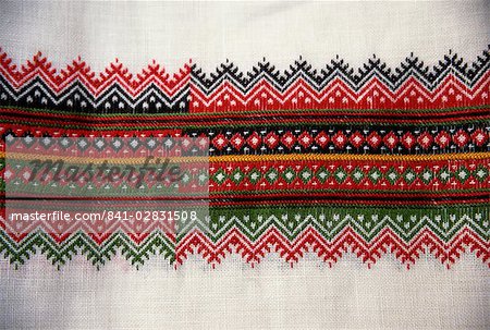 Traditional embroidery design, Croatia, Europe