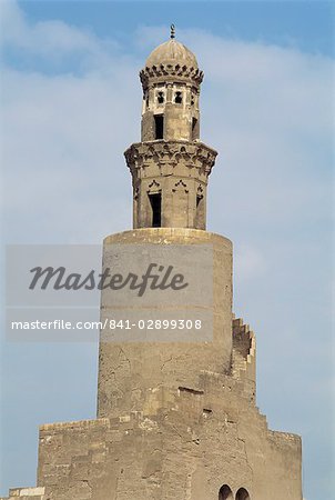 The minaret of the Ibn Tulun Mosque, UNESCO World Heritage Site, Cairo, Egypt, North Africa, Africa The minaret of the Ibn Tulun Mosque, UNESCO World Heritage Site, Cairo, Egypt, North Africa, Africa