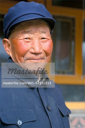 Portrait of a Han farmer, near Xining, Qinghai, China, Asia
