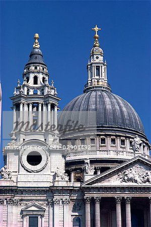 Detail of St. Paul's Cathedral, London, England, United Kingdom, Europe