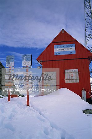 Almirante Brown station, Argentinian summer base only, Antarctic Peninsula, Antarctica, Polar Regions