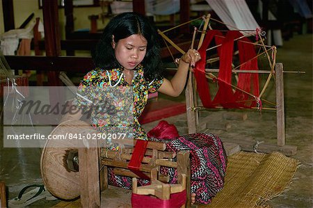 Silk skeins, Chiang Mai, Thailand, Southeast Asia, Asia