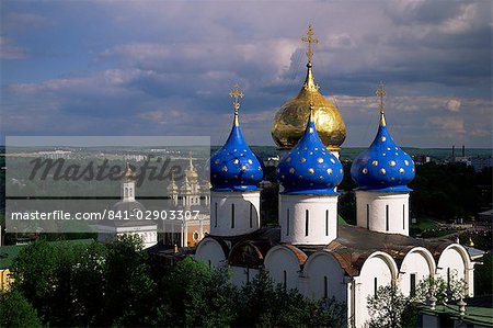 Cathedral of the Assumption, Trinity-St. Sergiy Larva, Monastery at Sergiev Posad, UNESCO World Heritage Site, Russia, Europe