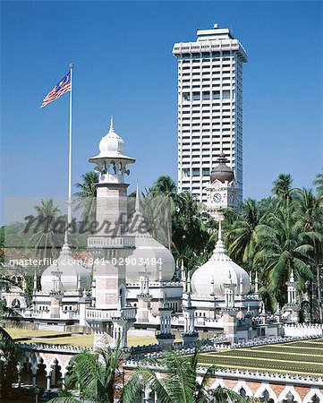 Exterior of the Masjid Jamek, or Friday Mosque, built in 1909, near Merdaka Square, Kuala Lumpur, Malaysia, Southeast Asia, Asia