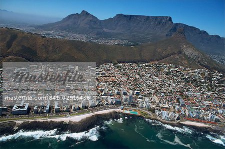 View from helicopter of coastline, Cape Town, Cape Province, South Africa, Africa