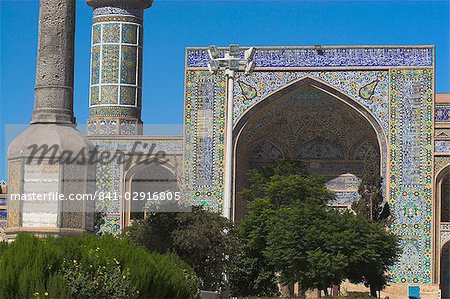 Monument to Afghanistan's fallen soldiers in front of Friday Mosque (Masjet-eJam), Herat, Herat Province, Afghanistan, Asia