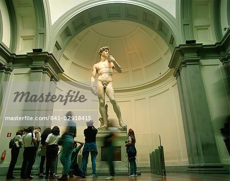 The statue of David by Michelangelo in the Galleria dell Accademia in Florence, Tuscany, Italy, Europe