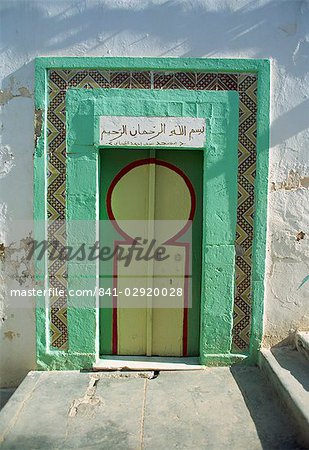 Typical doorway, Medina, Sousse, UNESCO World Heritage Site, Tunisia, North Africa, Africa