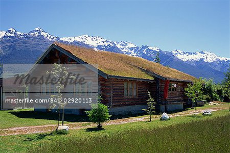 Alternative housing with grass roofing, Glenorchy, South Island, New Zealand, Pacific