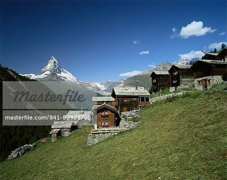 The Matterhorn, 4478m, from Findeln, Valais, Swiss Alps, Switzerland, Europe