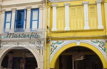 Shop houses in Little India, Singapore, Southeast Asia, Asia