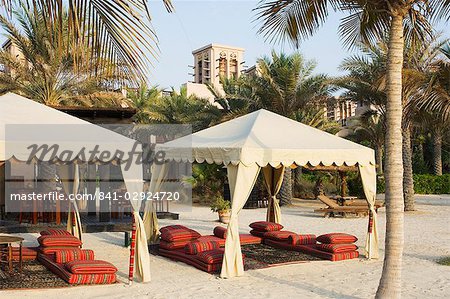 The beach at the Madinat Jumeirah Hotel, Dubai, United Arab Emirates, Middle East