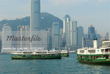 Star Ferries plying Victoria Harbour, Hong Kong, China, Asia Star Ferries plying Victoria Harbour, Hong Kong, China, Asia
