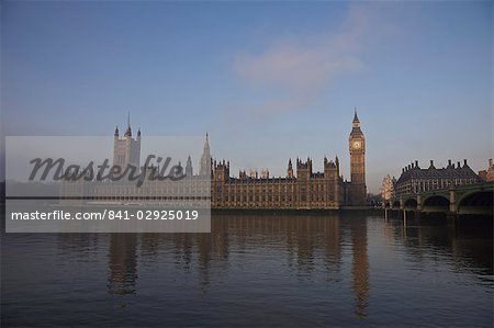 Early morning, Big Ben and the Houses of Parliament, Westminster, London, England, United Kingdom, Europe