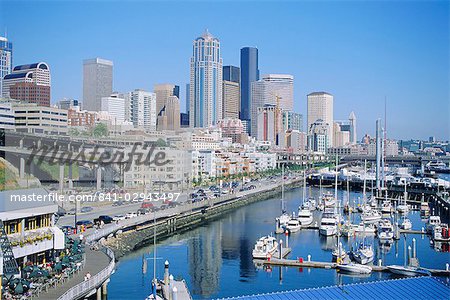 Waterfront and skyline of Seattle, Washington State, United States of America