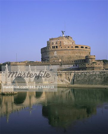 Castel S. Angelo (Castel Sant'Angelo), Tiber River, Rome, Lazio, Italy, Europe