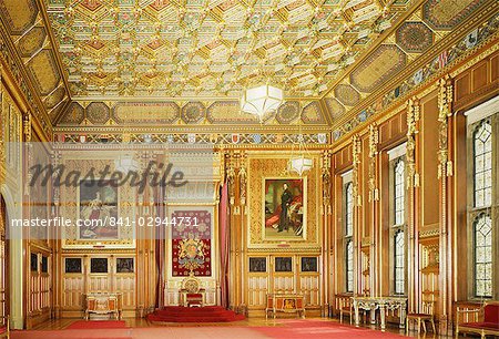 Queen's robing room, Houses of Parliament, Westminster, London, England, United Kingdom, Europe