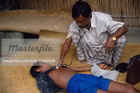Village doctor, Char Kukri Mukri, Bangladesh, Asia