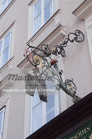 Shop sign, Salzburg, Austria, Europe