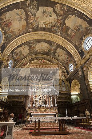 Interior of St. Johns Co-Cathedral, Valletta, Malta, Europe