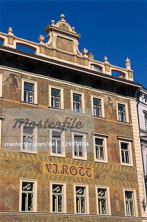 U Rotta, now a coffee house, Old Town Square, Prague, Czech Republic, Europe