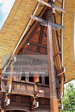 Toraja house, Toraja area, Sulawesi, Indonesia, Southeast Asia, Asia