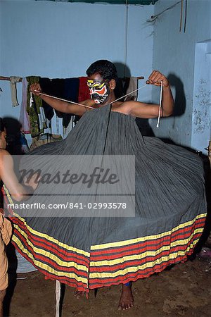 Kathakali dancer, Kerala state, India, Asia