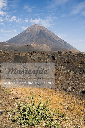 The volcano of Pico de Fogo in the background, Fogo (Fire), Cape Verde Islands, Africa The volcano of Pico de Fogo in the background, Fogo (Fire), Cape Verde Islands, Africa