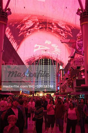 Fremont Street Light and Sound Show Experience, Fremont Street, the older part of Las Vegas, Nevada, United States of America, North America