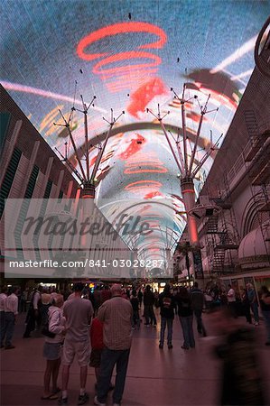 Fremont Street Light and Sound Show Experience, Fremont Street, the older part of Las Vegas, Nevada, United States of America, North America