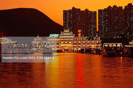 Floating restaurants at Aberdeen, Hong Kong, China, Asia