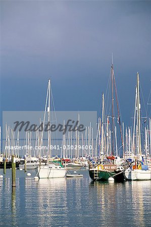 Boats at Town Quay, Lymington, Hampshire, England, United Kingdom, Europe