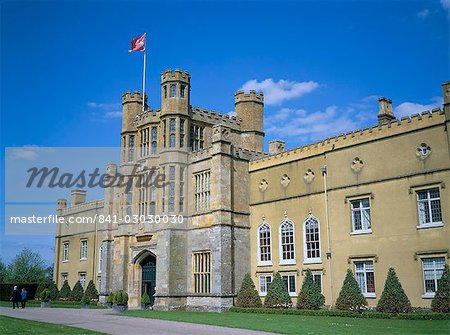 West front of Coughton Court, owned by National Trust, Coughton, Warwickshire, England, United Kingdom, Europe