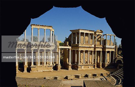 The Roman Arena at Merida, UNESCO World Heritage Site, in Extremadura, Spain, Europe