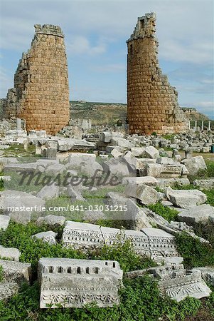 Roman ruins, Perge, Anatolia, Turkey, Asia Minor, Eurasia