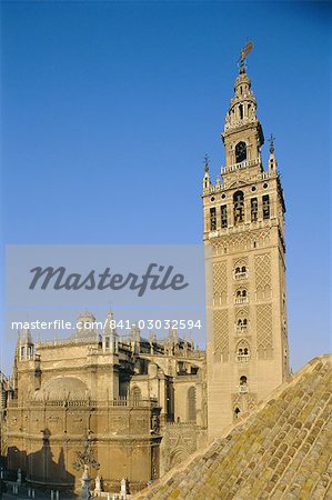 Giralda tower and cathedral, Seville, Andalucia (Andalusia), Spain, Europe