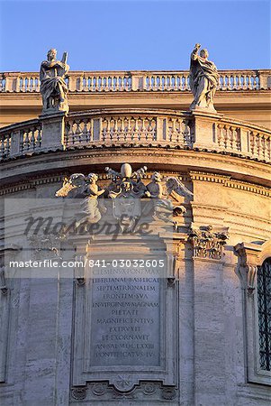 Detail of exterior of Santa Maria Maggiore, Rome, Lazio, Italy, Europe