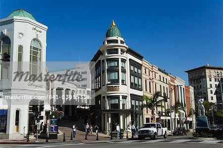 Designer boutiques in Rodeo Drive, Beverly Hills, Los Angeles, California, United States of America, North America