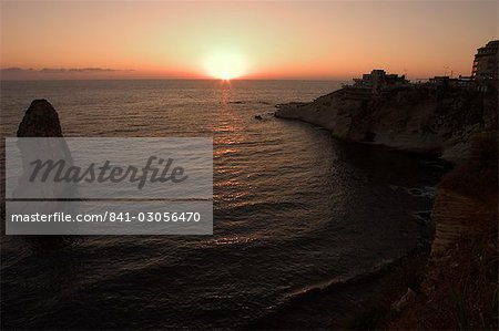 Sunset, Pigeon rocks (Rawcheh rocks), Beirut, Lebanon, Middle East