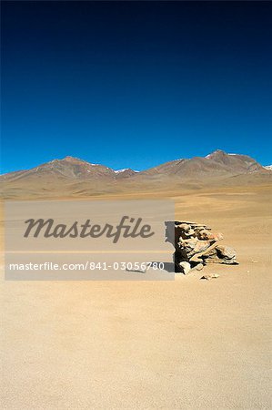 Wind eroded rock, Salar de Uyuni, Uyuni, Bolivia, South America