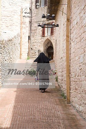 Vicoli, side streets, Assisi, Umbria, Italy, Europe