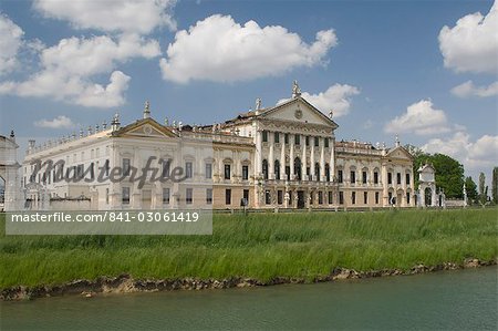 The Villa Pisani, designed by F.M.Preti, main reception room has a fresco by G.B.Tiepolo, Riviera del Brenta, Veneto, Italy, Europe