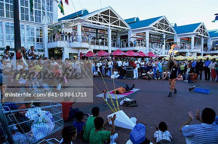 Street performance at the Victoria and Alfred waterfront, Cape Town, South Africa, Africa