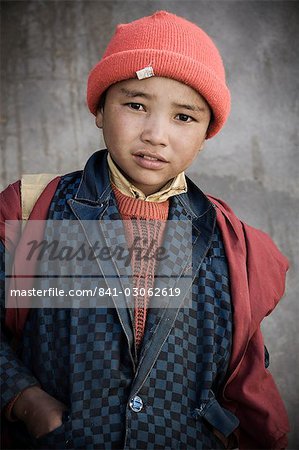 Portrait of Indian boy, Lamayuru, Ladakh, Indian Himalaya, India