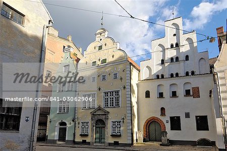 Architecture of the Old Town (the Three Brothers), Riga, Latvia, Baltic States, Europe Architecture of the Old Town (the Three Brothers), Riga, Latvia, Baltic States, Europe