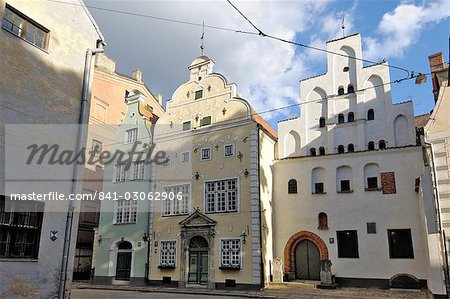 Architecture of the Old Town (the Three Brothers), Riga, Latvia, Baltic States, Europe