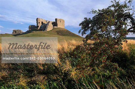Duffus Castle, one of the finest examples of a motte castle in Scotland dating from around 1150, original seat of the Moray family, near Elgin, Morayshire, Scotland, United Kingdom, Europe